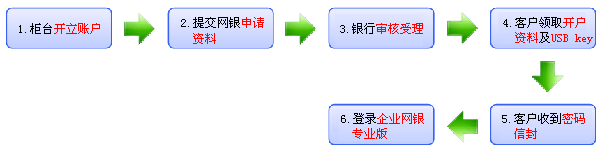 企業網銀專業版開戶流程